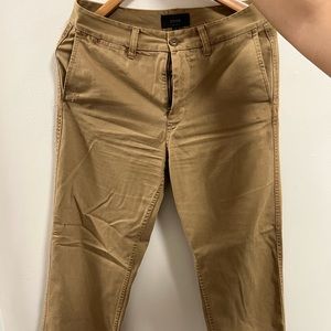 J crew chinos in tan.